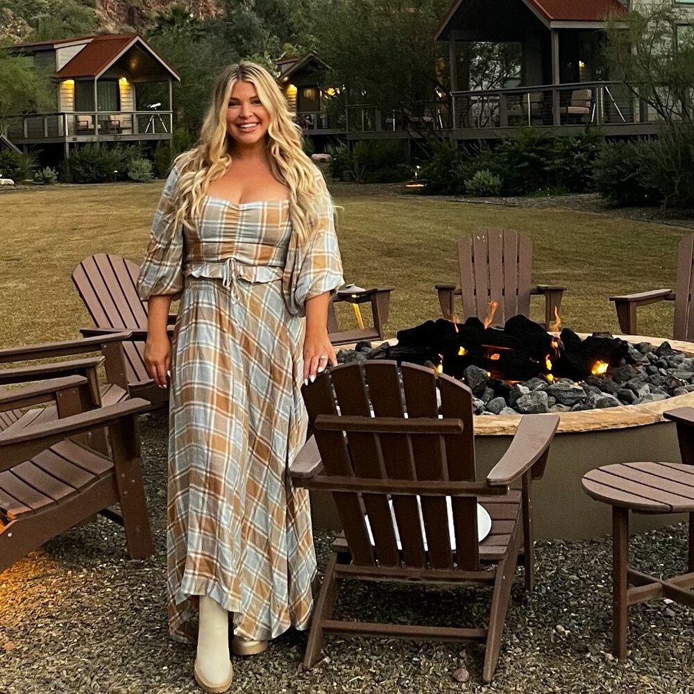 Show Me Your MuMu (XL/L) two piece plaid set